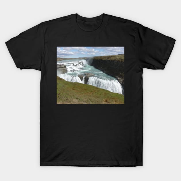 Waterfall in Iceland T-Shirt by Artstastic